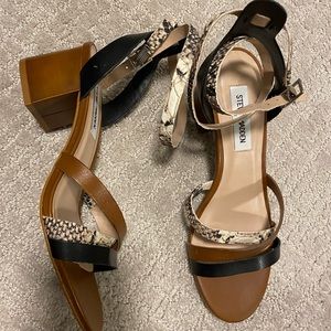 Steve Madden snake print block heel sandal